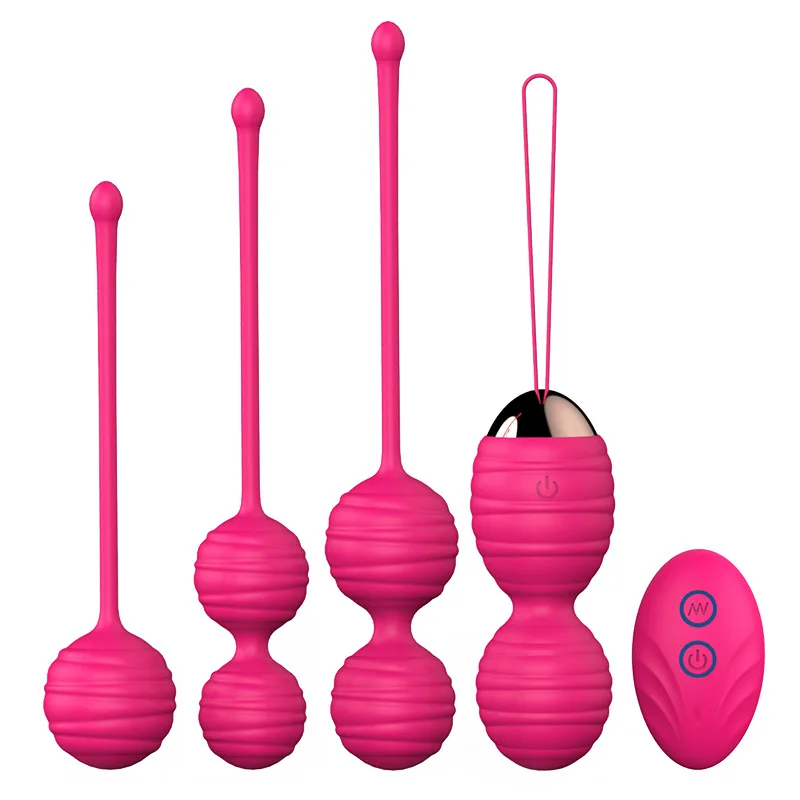 HMJ Silicone Adult Woman Female Vaginal Exercise Massage Vaginas Ball Set Sex Toy Love Remote Control Mini Egg Vibrator