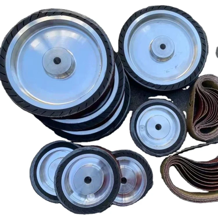 diamond rubber polishing wheel Rubber Wheel for Hardware Grinding with Sanding Belt Machine