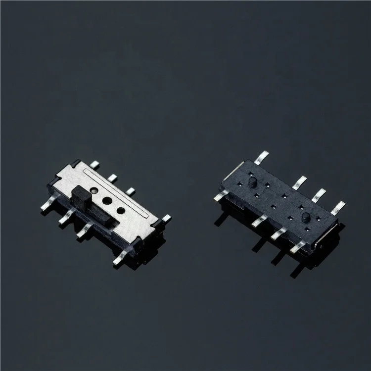 mini 3 position slide switch 8 pin push handle switch micro switch