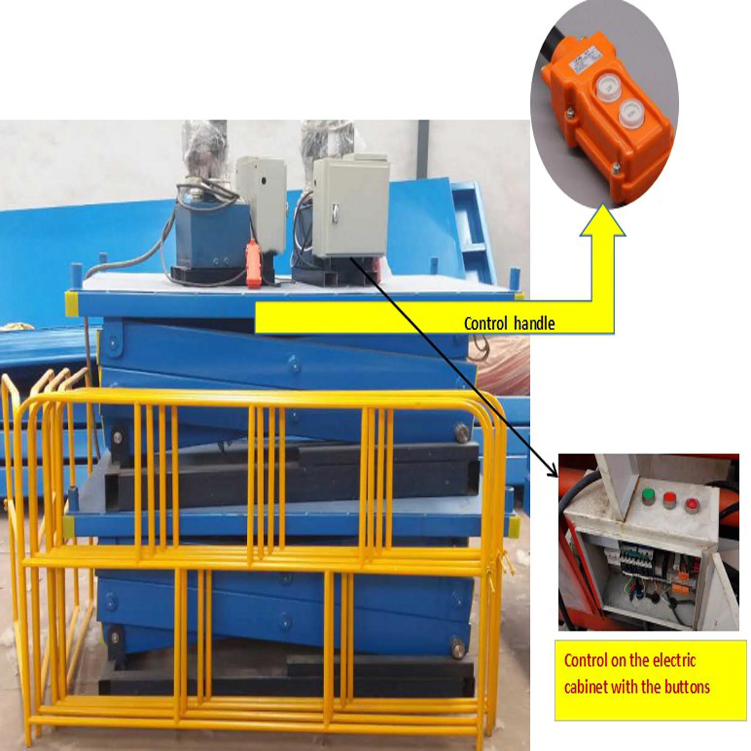 warehouse cargo lift hydraulic electric lift platform for construction equipment