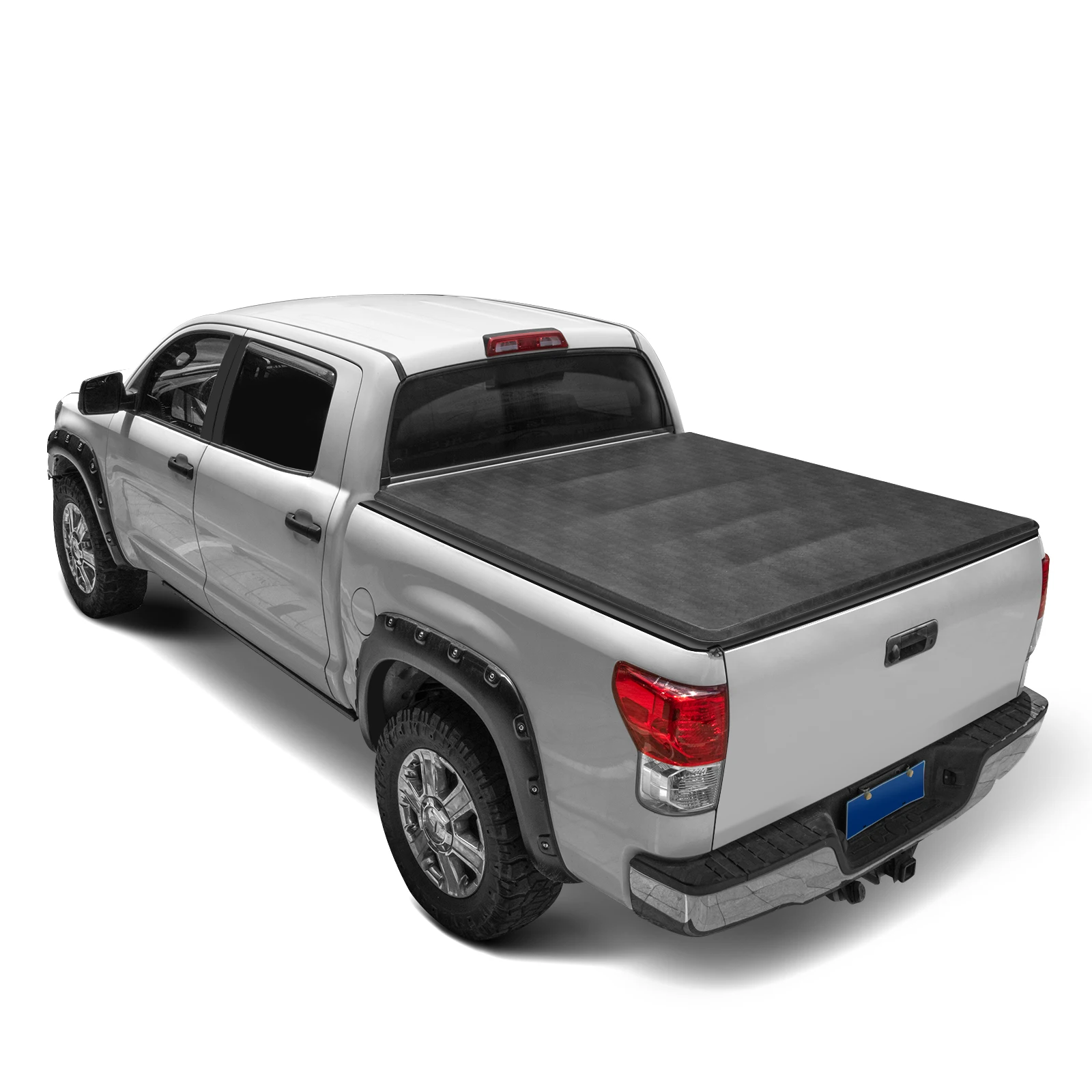 Waterproof Soft Vinyl Tri-fold Folding Truck Bed Tonneau Cover For Pick Up Covers Toyota  Dodge Ford F150 5.5 5.8 6.6 8'