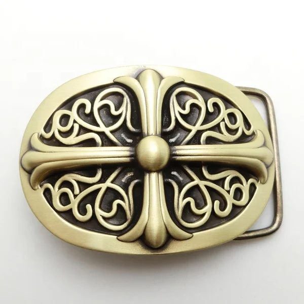 Factory directly sale handmade vintage custom men solid brass belt buckle