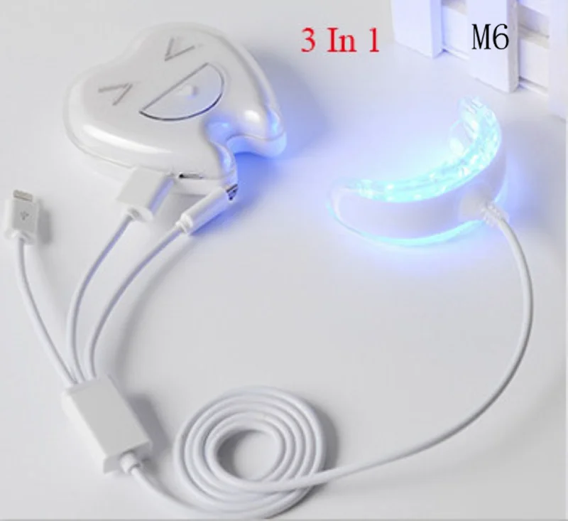 Wired Teeth Whitening LED Light Portable Teeth Whitening LED Kit USB Connector Whitening Teeth Kit for Home Use