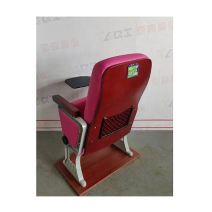 China Supplier Hot Popular Cinema leather Lecture Hall Fabric Auditorium Church Chairs with writing pad theater seat YA-L306