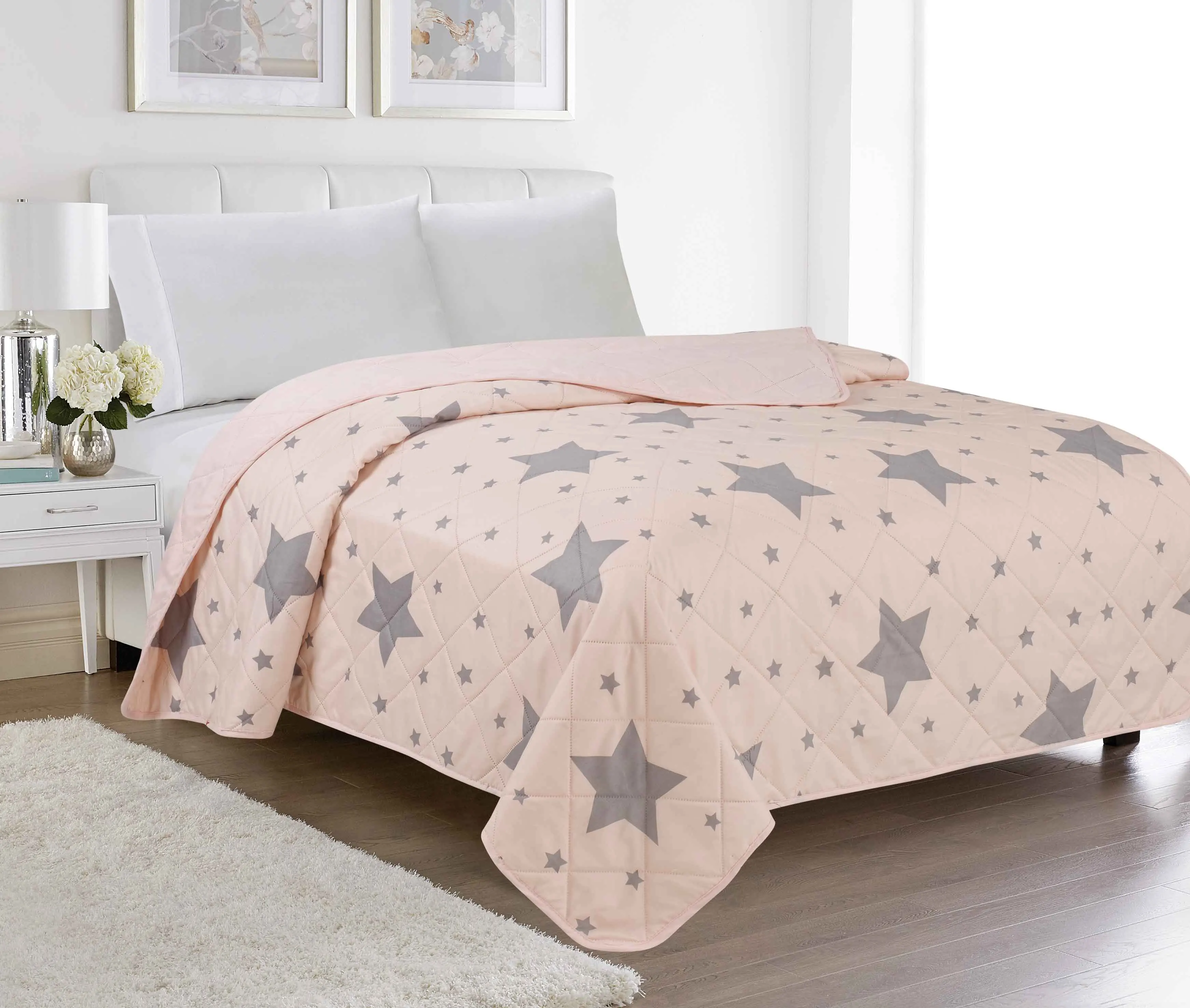 
Amazon Cheap Price Wholesale Reversible Printed Bedspread Bedsheets Comforter Set 
