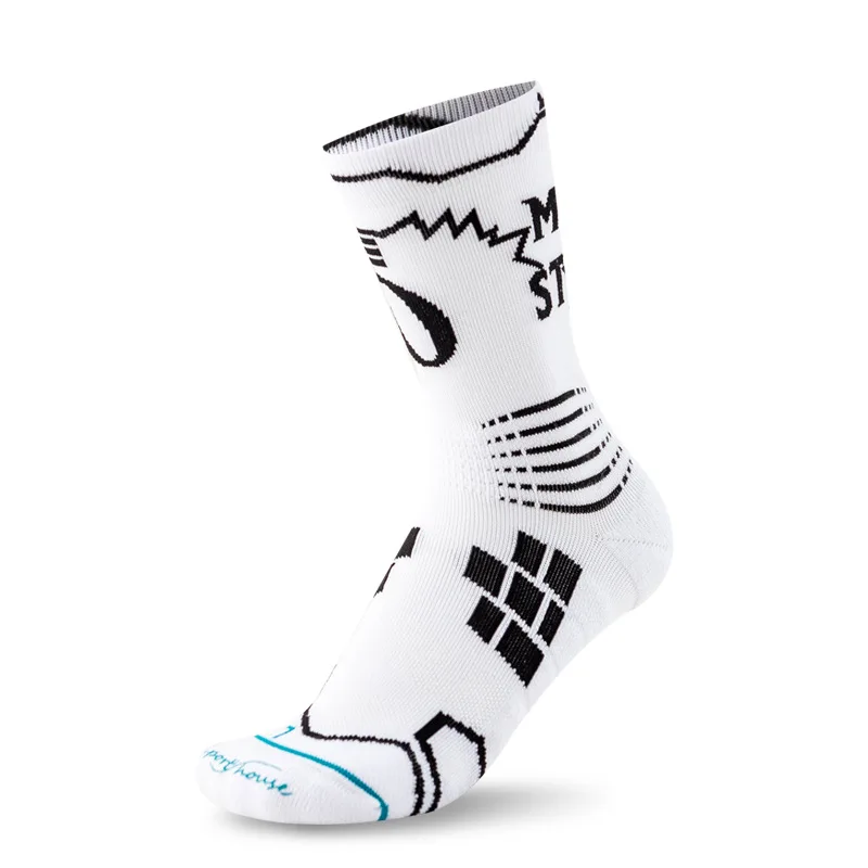 Custom Logo Outdoor Sport Elite Socks Nylon Crew Breathable Basketball Socks For Men