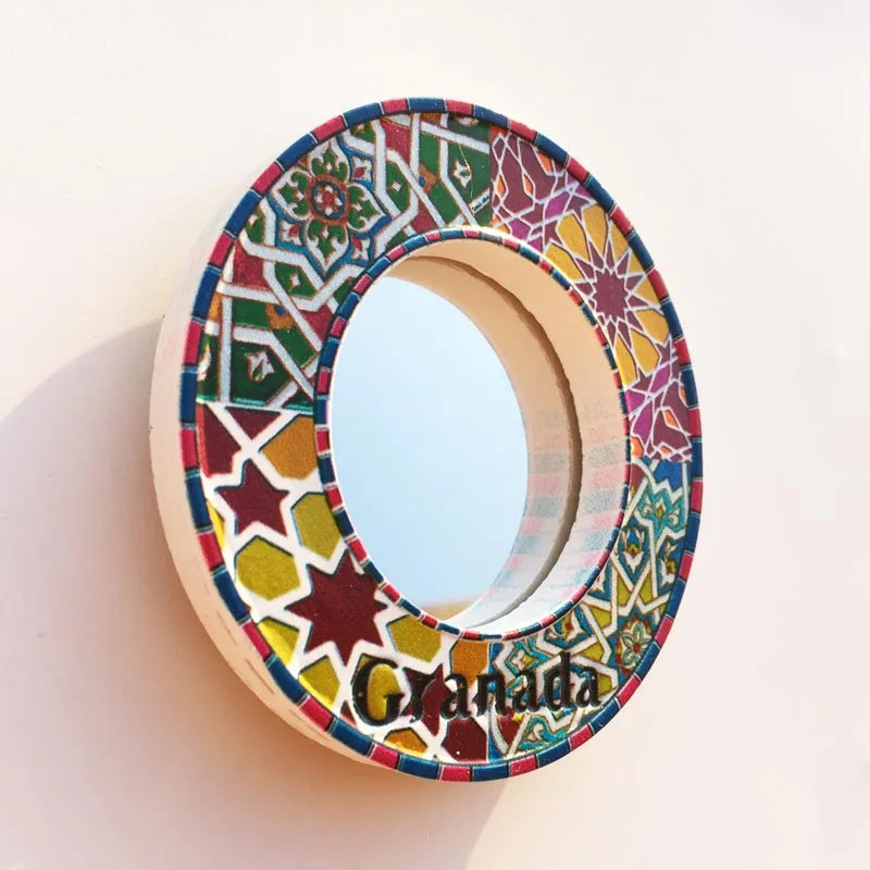 Floral Mosaic beautiful mirror Refrigerator magnet Home decor custom cheap fridge magnet