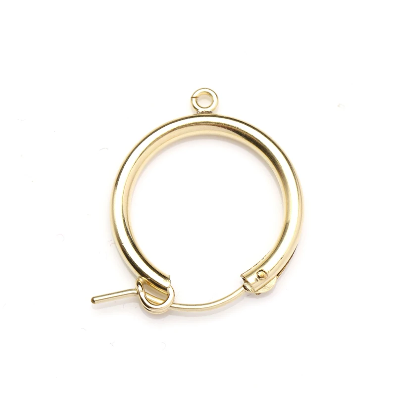 14K  Gold Filled  Round Loop With Jump Ring Ear Components Wholesale Jewelry