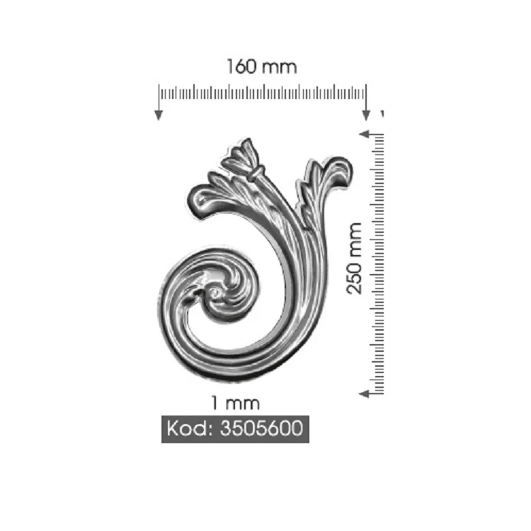 22001 Code wrought iron flowers and leaves decorative door and window accessory welded part metal sheet indoor and outdoor