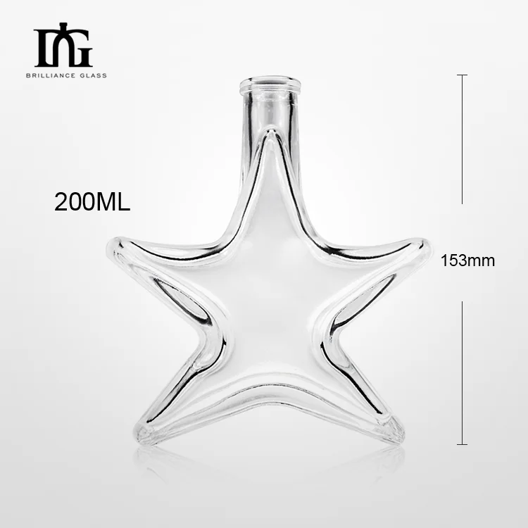 Good price wholesale mini bottle 200ml spirits bottle for gin rum brandy vodka glass bottle