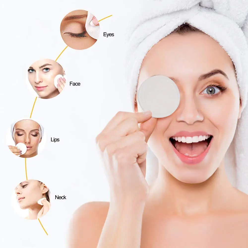 Cotton Rounds Reusable Bamboo Makeup Remover Pads for face ,Reusable Facial Pads Reusable Facial Cotton Rounds pads with Logo