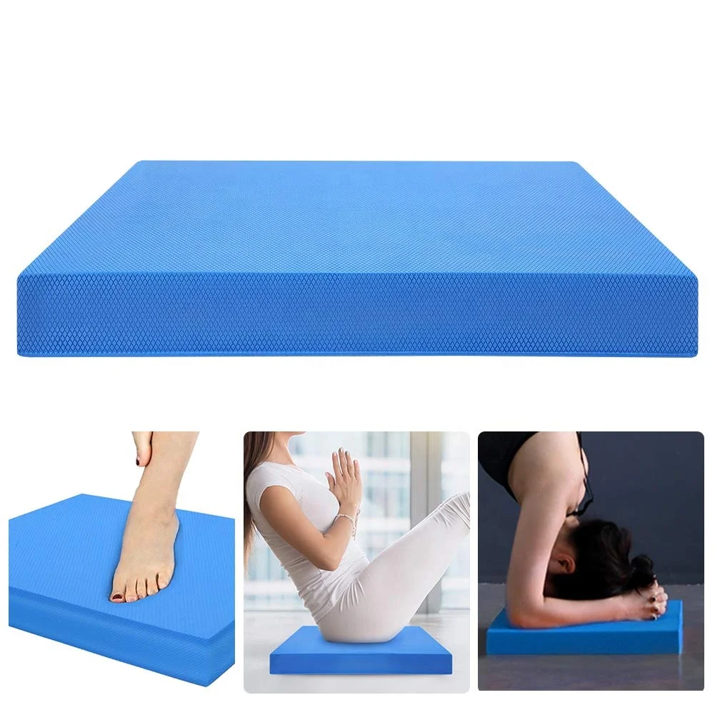 Sansd Soft Fitness TPE Balance Pad Thick Yoga Mat Foam Exercise Pad Balance Cushion Yoga Pilates Balance Board