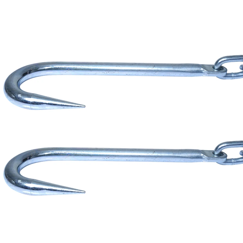 BOHU Heavy Duty G70 Stainless Steel Usa Standard Trailer Chain Towing Links Chain With J Hook