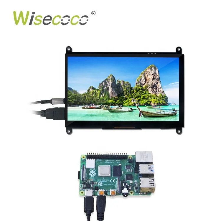 High Quality Tft 7 Inch 1024*600 Ips Lcd Board Capacitive Digitizer Usb Raspberry Pi 7' Touchscreen Display