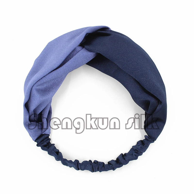 19 мм 100% чистый шелк Charmeuse Ткань волос шелк Scrunchies волос группа галстук аксессуары для волос