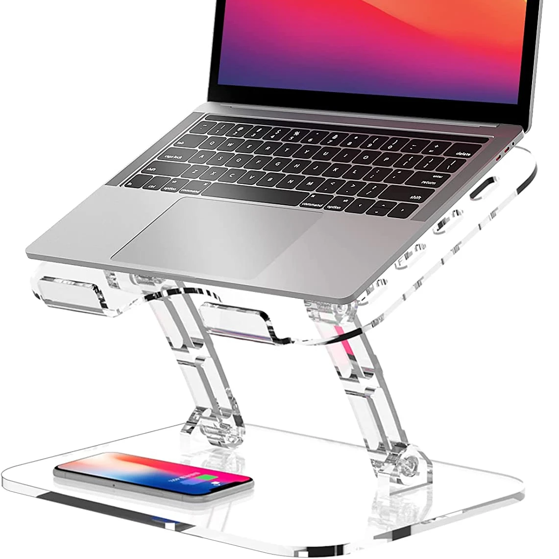Adjustable Laptop Stand, Portable Ergonomic Computer Stand for Laptop, Foldable Laptop Riser for Desk, Compatible with 10 to 15.