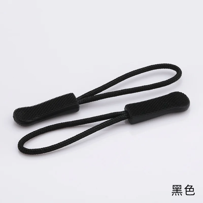 Auto-Lock Colored Zipper Cord Plastic Detachable Zipper Head with Rubber Metal Material for Shoes Garments Tents Home Textiles