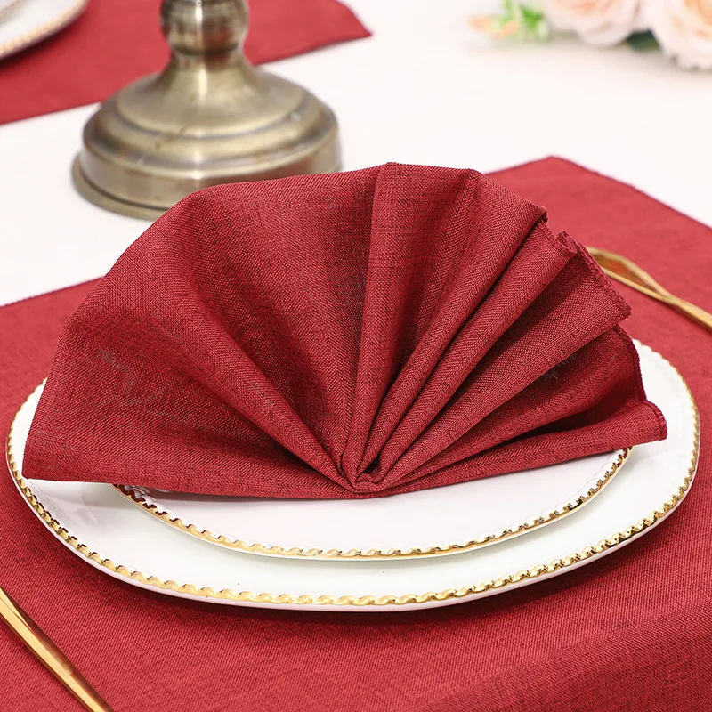 cloth Reusable good quality 45x45cm solid hotel napkin Square tray folding cloth  table napkin for wedding Party decoration