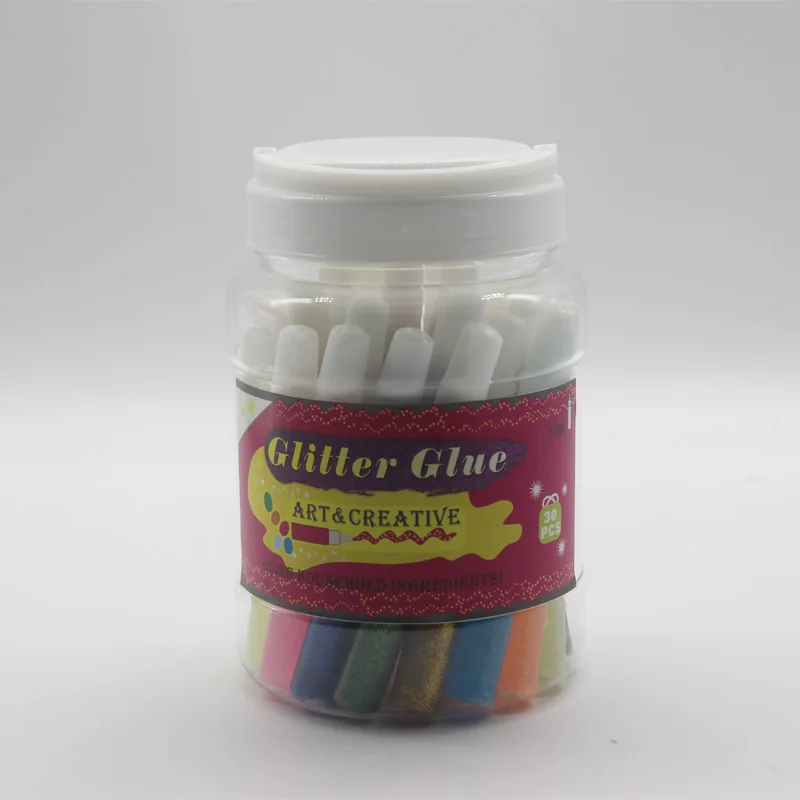 Competitive Price 30 Colors of 10ml Glitter Glue in a Box for Wedding Christmas Easter Decoration