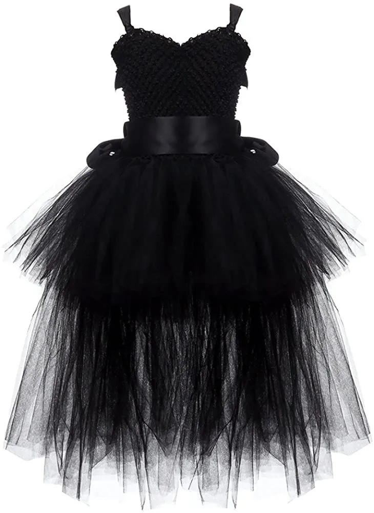 FREE SAMPLE Handmade Girls Tutu Dress Low Flower Birthday Costume Tulle Dress Kids Wedding Bridesmaid Pageant Party Formal