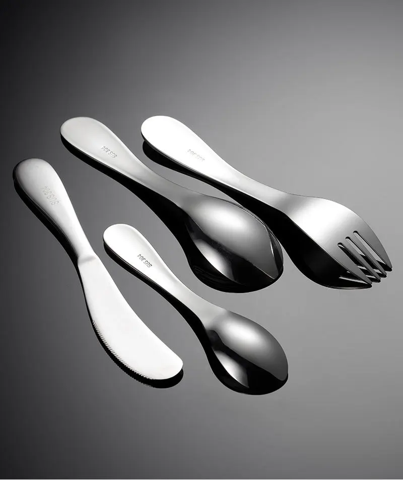 2022 China factory makes cheap portable stainless steel kids tableware