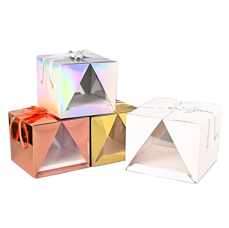 ECO-FRIENDLY PAPER BOX FOR CAKE PACKAGING AND DISPLAY Digital Printing