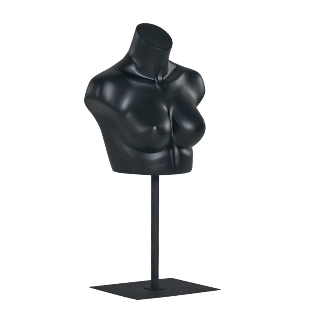 Women Bra Display Mannequin Female Big Bra Black Mannequin On Stand