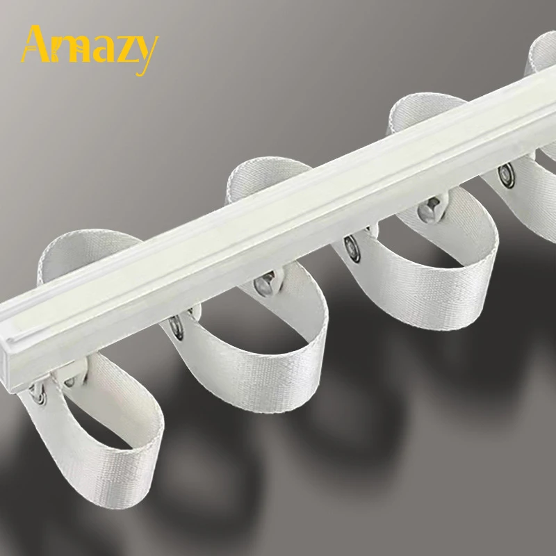 Good Price New Product Special Design Metal Hooks Custom Tape Ripple Wave Fold Curtain Rail Runner