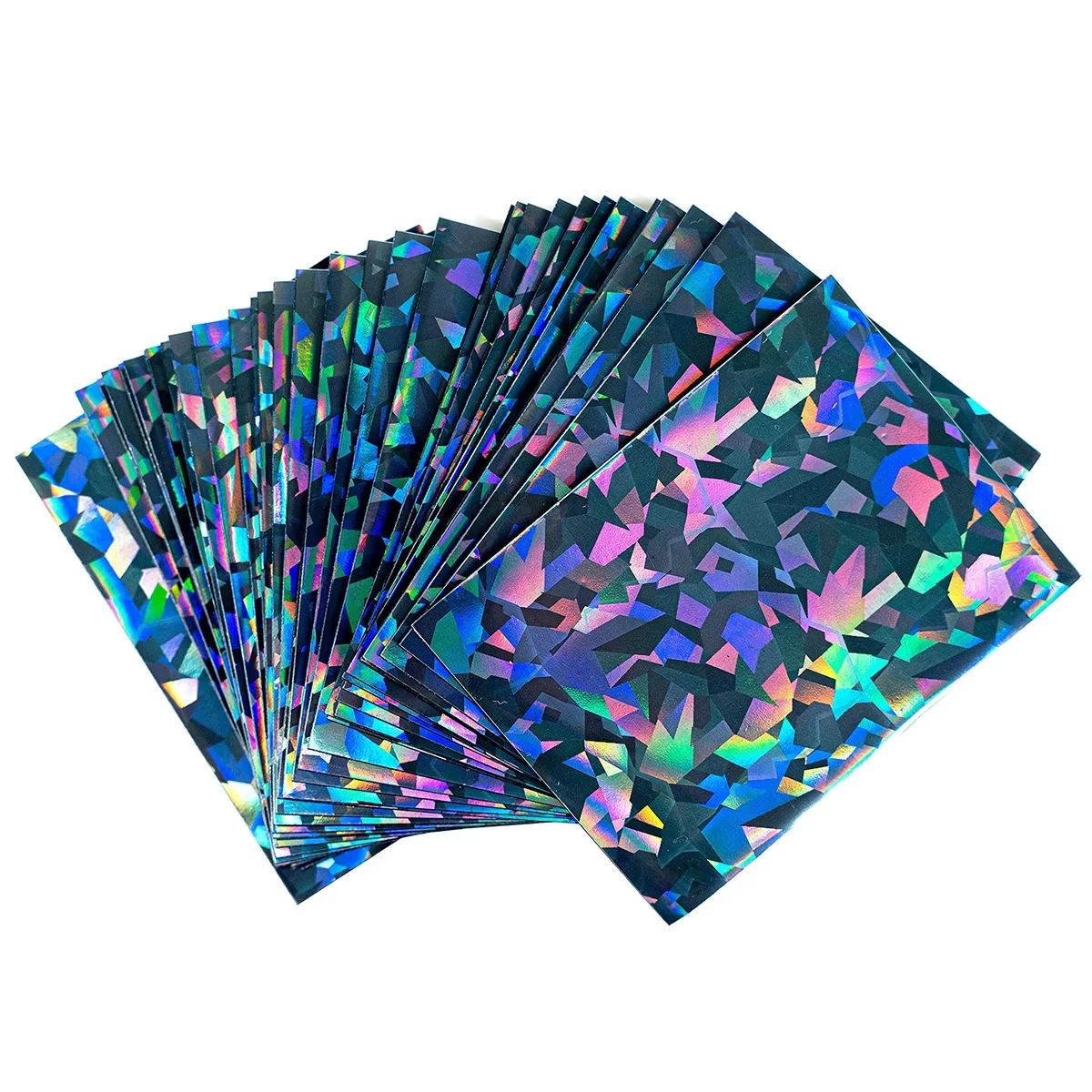 Wholesale Laser Flashing Card Sleeves Trading Cards Shield Magic Card Protector Holographic Flashing Protective Cover