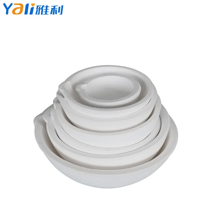 Good Quality 250 grams Ceramic Bowl Corrosion Resistance Quartz Crucible Ceramic Boat Crucible For Melting Platinum