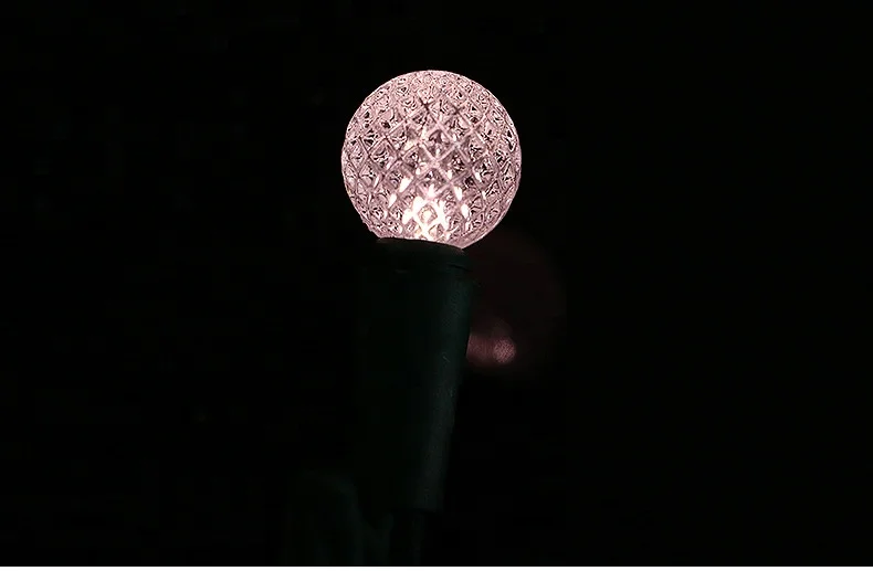 Christmas String Outdoor Street Light Decoration Holiday Lighting G14 global LED faceted bulb string Lights set