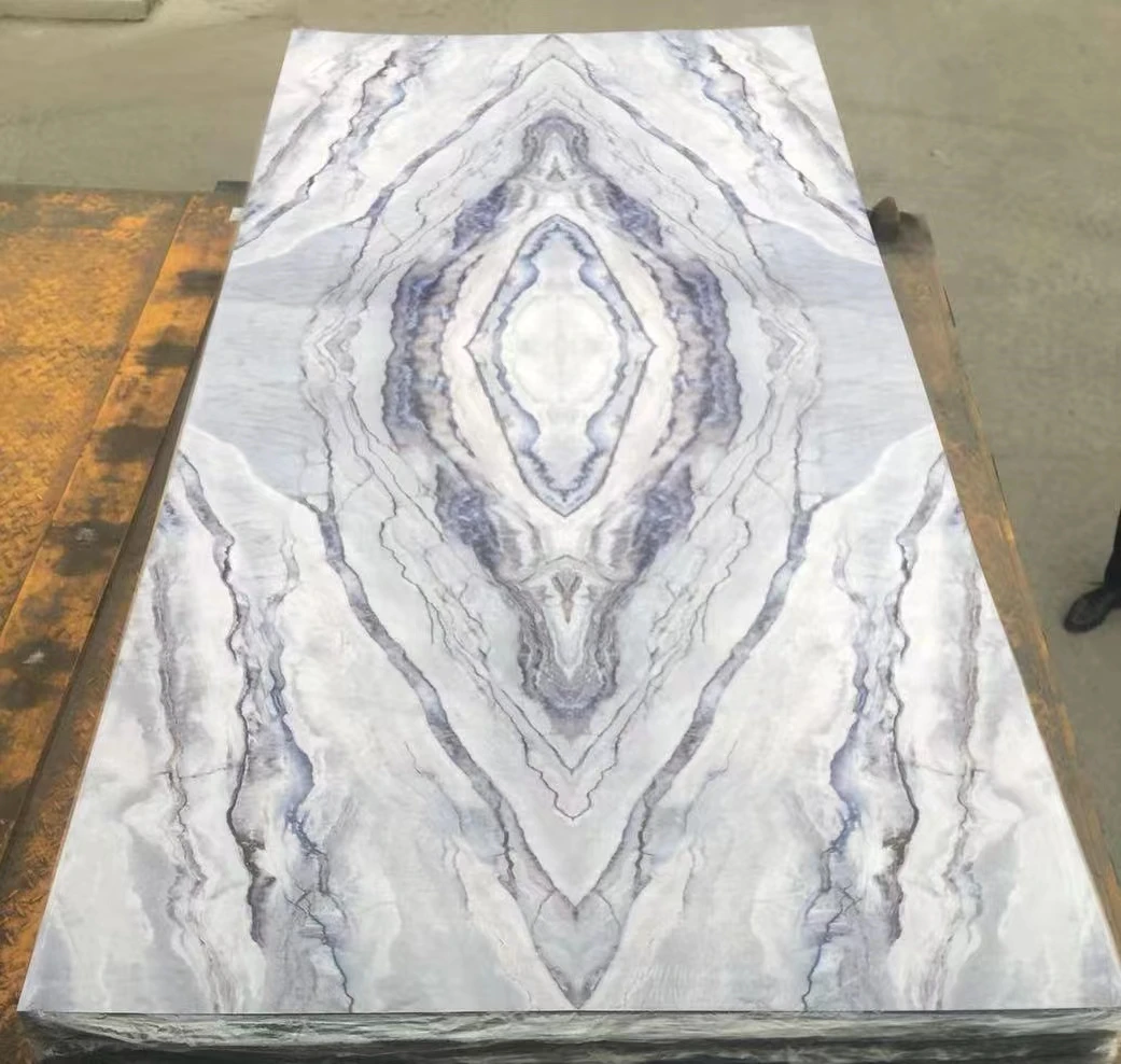 Wholesale Price high glossy marble PVC sheets carbon slate wall panels
