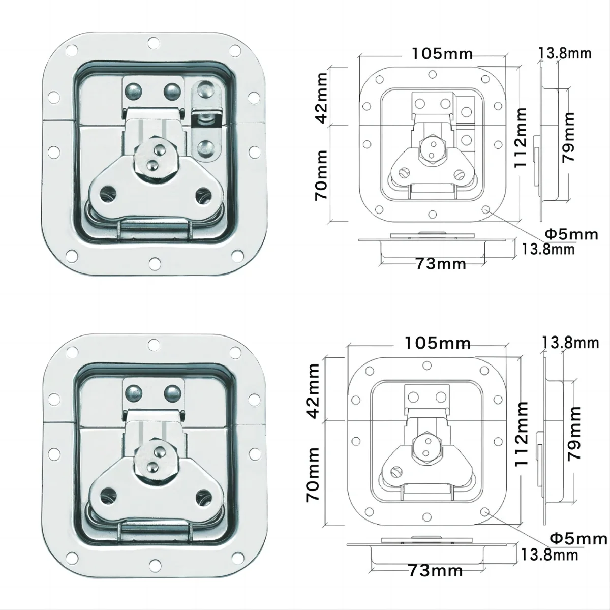 Dish Type Butterfly Lock China Hardware Flight Case Metal Speaker Box Lock Dish Type Butterfly Lock Speaker