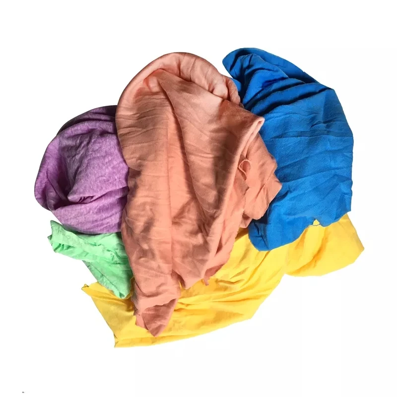 Factory Direct Sale 100% Cotton Used Clothing Rags T Shirt Cutting Rags