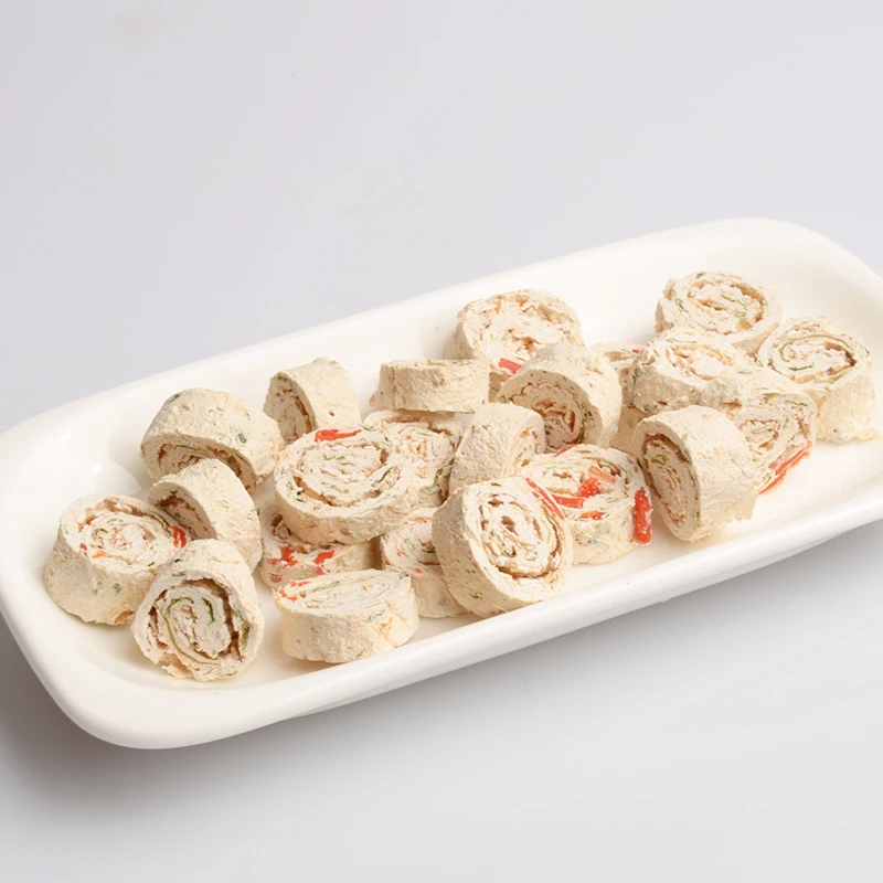 OEM Pet snack cod dog snack beauty hair calcium is easy to digest dog treat codfish and vegetable roll