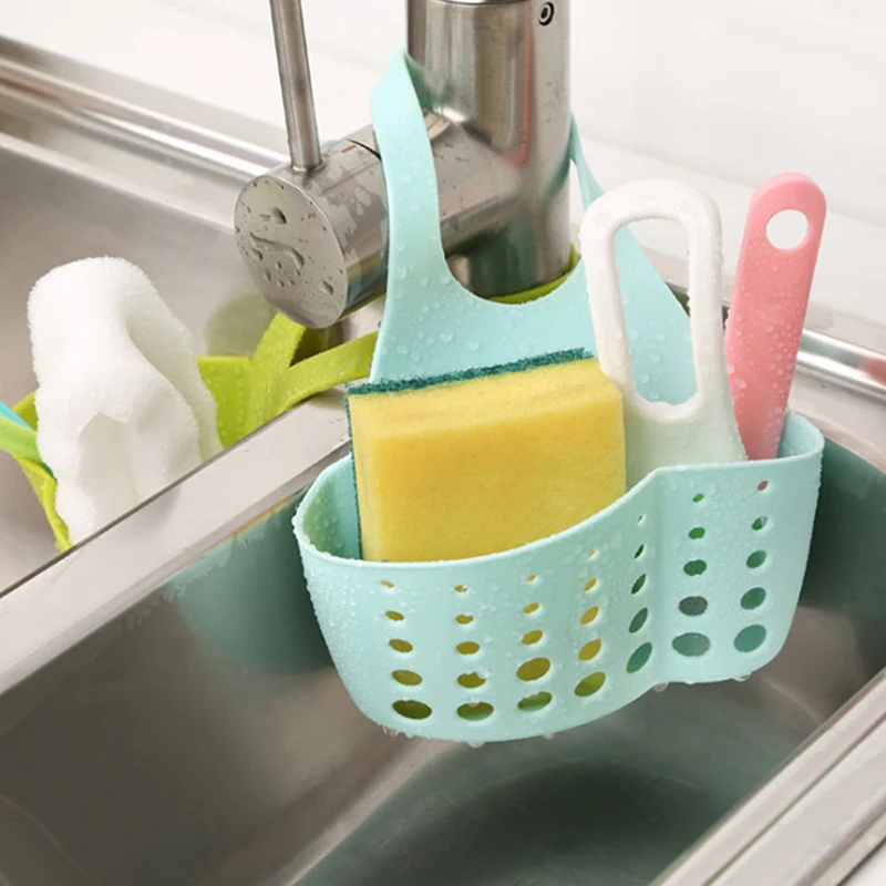 Kitchen Sink Drain Rack Shelf Sponge Storage Holder Hang Sink Basket Bag  Kitchen Accessories