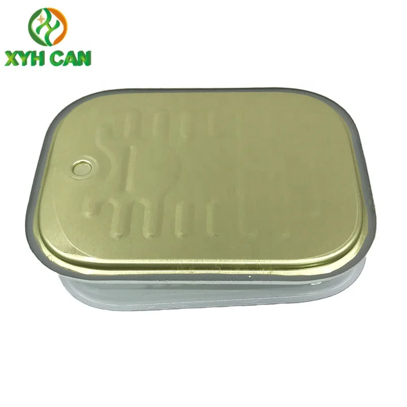 200g Metal Tin Can for Canned Food Crab Meat Sardine Fish Tin Box Custom Printing Logo