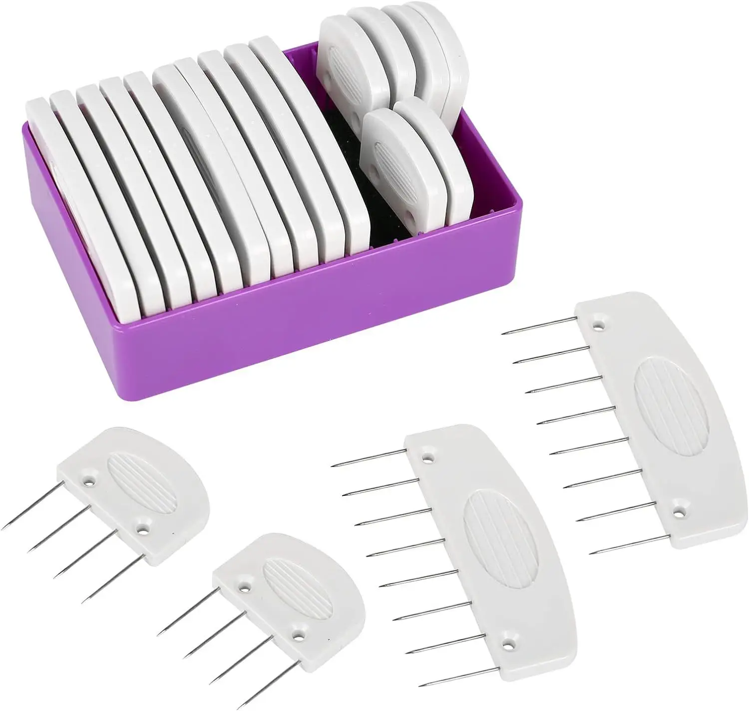 Wholesale knitting pin comb tool 20pcs knit blocking comb set for knitting sweater