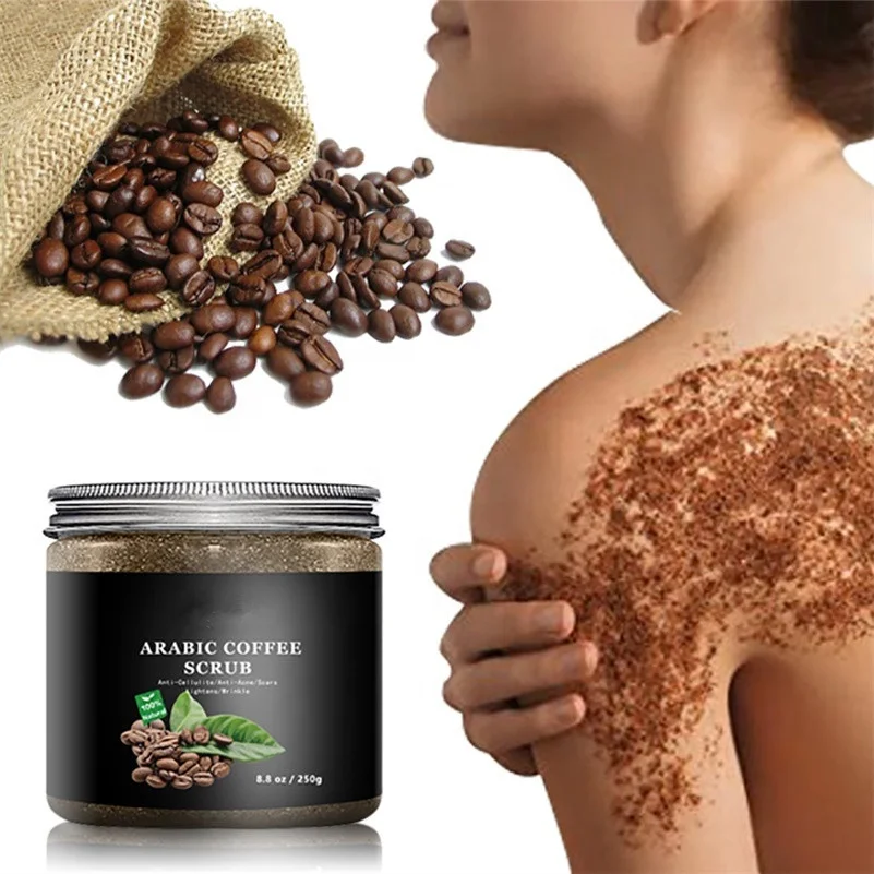 Private Label Packaging Body Scrub Moisturizing Skin Exfoliating Dead Skin Removal Whitening Bath Using Coffee Scrub