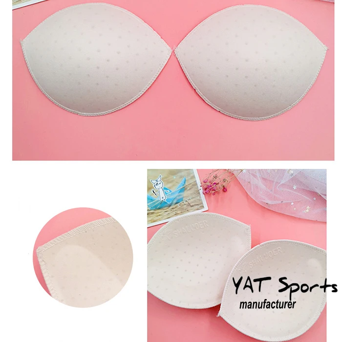 Wholesale underwear accessories yoga tops with push up thicker foam bra pads
