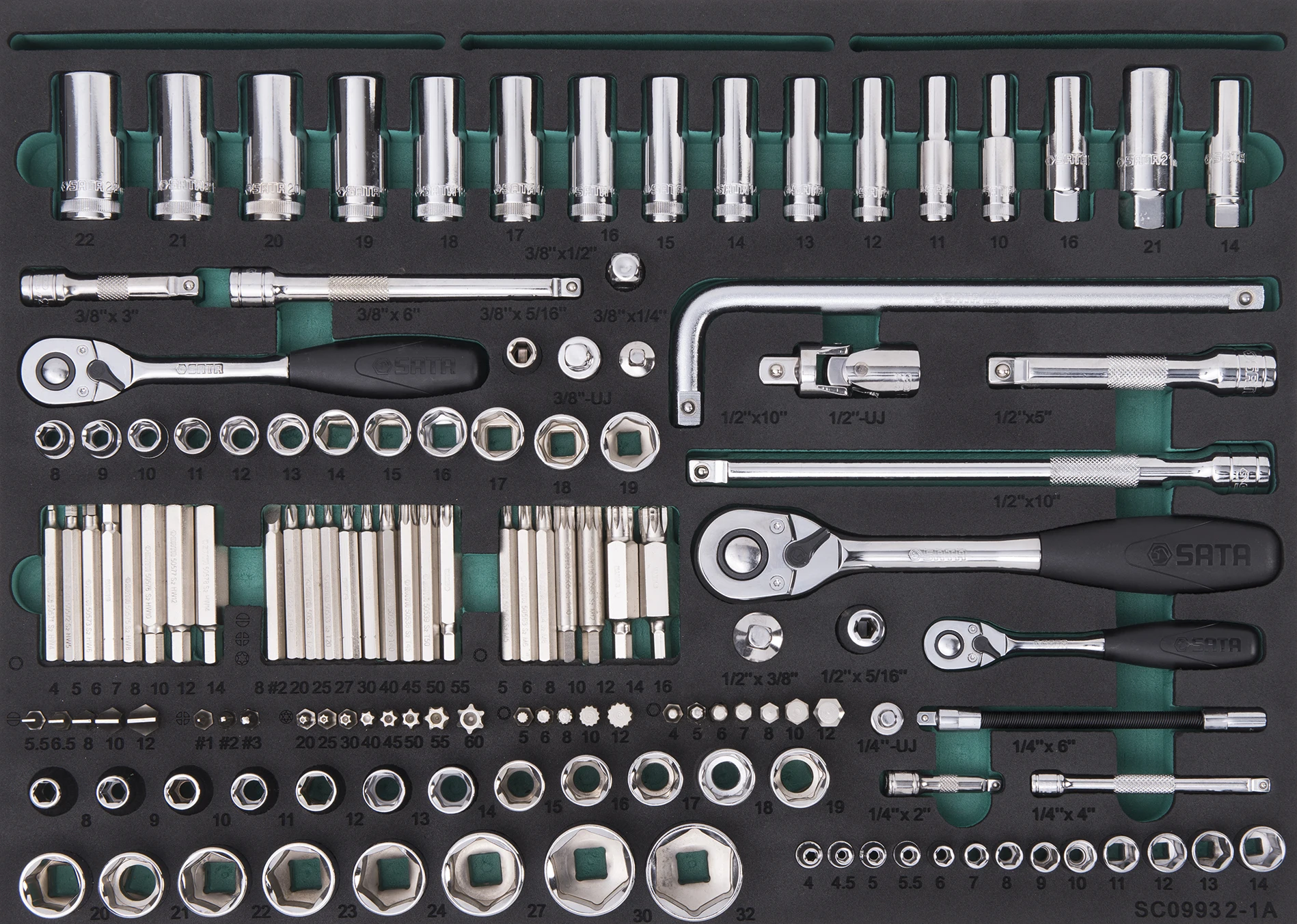 SATA  09932   242Pc Automotive Tool Set