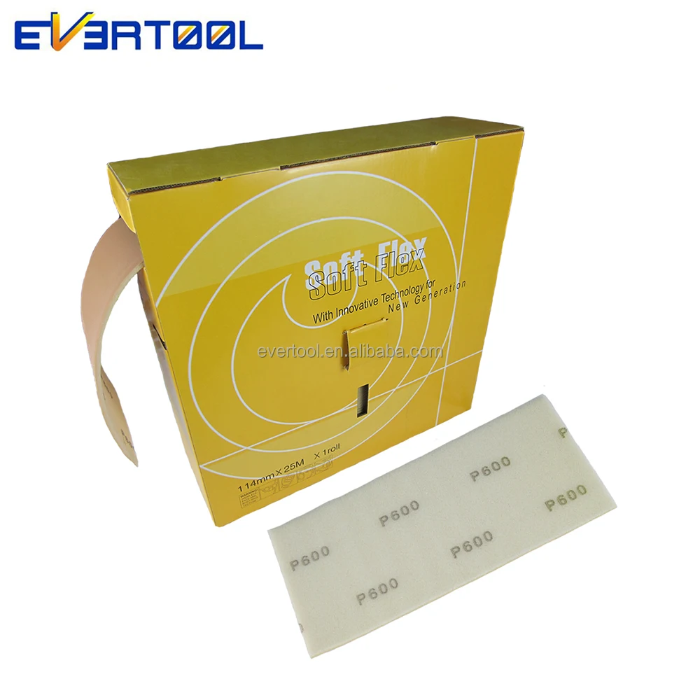 EVERTOOL 115x25m Abrasive Roll Microfine Sanding Abrasive Paper for Paint Defect Removal