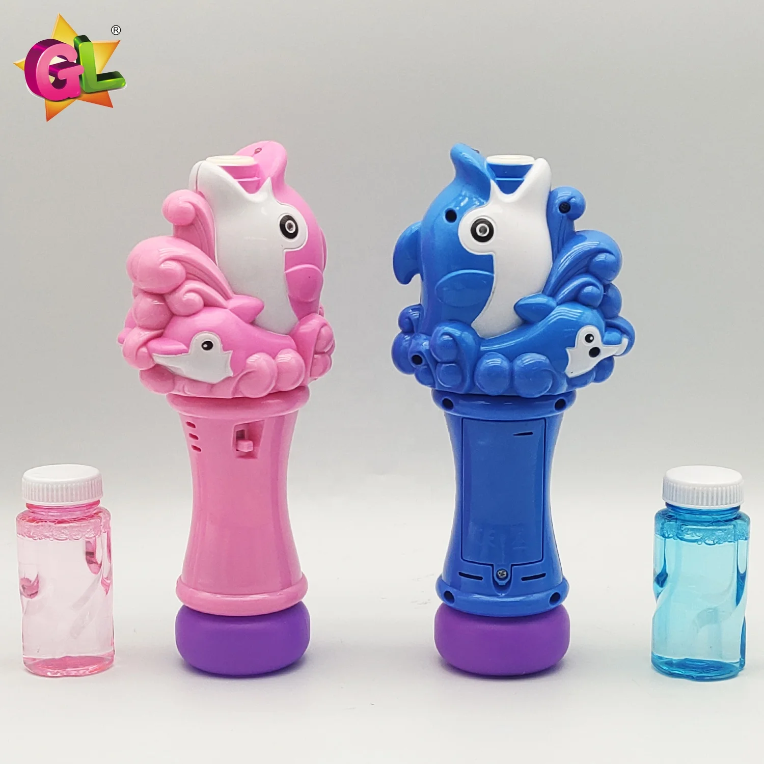 Light Up Bubble Toys led mini cartoon fish bubble wands with sound fun gifts for kids summer outdoor toys