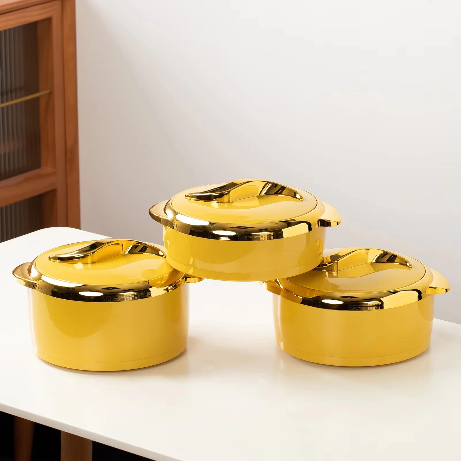 KALA Wholesale Large Capacity Food Thermo Container 3 Pcs 1.5l 2l 2.5l Thermal Insulated Hot Pot Food Warmer Set