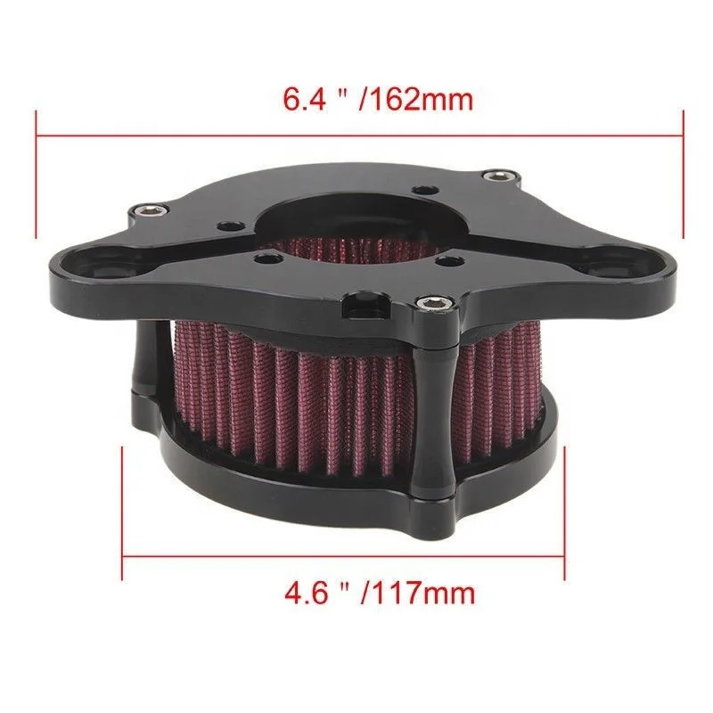 CNC Aluminum Transparent Retro Clear Air Filter For Harley XL883 1200 X48