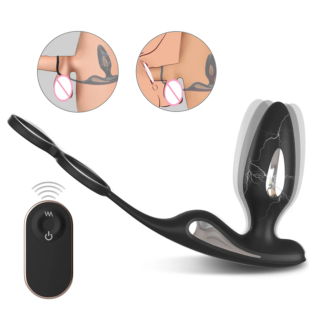 Stahl Hahn Ring Und Anal Plug Prostate Massage Cock Ring and Butt Plug 3 Seringue de Lavement Egg with Ring Adjustable Anal Plug