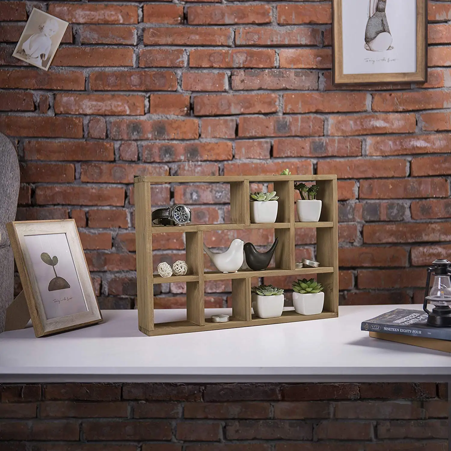 Оптовая продажа, высокое качество, Сосновая однотонная цветная деревянная мебель для дома, обычная нескладная декоративная настенная прямоугольная полка-кубик