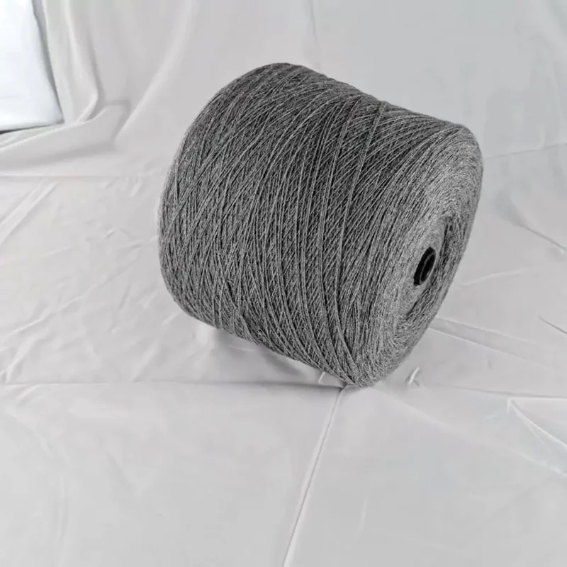 cheap wholesale inventory 28NM/2 flower grey series Recycled 70% Polyester 30% Bulk Acrylic blended sewing yarn for sweater