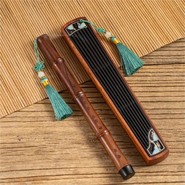 Chinese Zither  Yueqin Flute Incense Gift Set Wooden Incense Set Picturesque Landscape Incense Stick Box