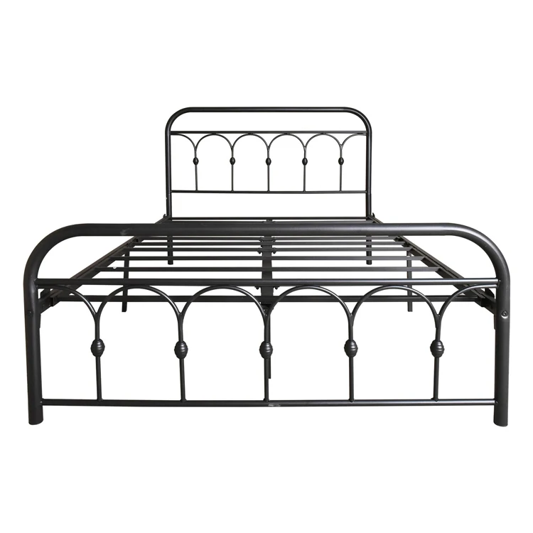Online Store Hot Sale Metal Bed Frame Twin Size With Headboard And Stable Metal Slats Metal Bed Frame